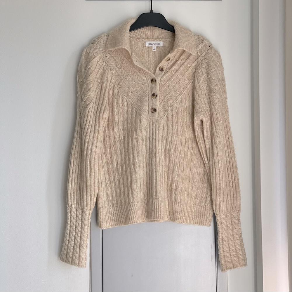 HEARTLOOM Women's Cream Sweater